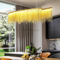 Alisa Luxury Length Chain Tassel Chandelier - thebelacan