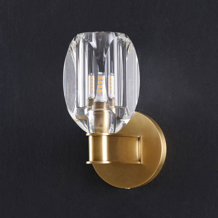 Valor Crystal Glass Cup Modern Wall Sconces