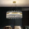 Skylar Round Glass Chandelier - Ineffable Lighting