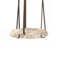Oslo Pendant Alabaster Chandelier, Halo Ring Chandelier With Leather Chandelier Kevin Studio Inc 19.7