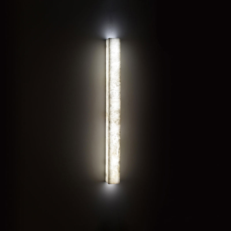 Kevin Flor Rectangular Modern Alabaster Wall Light Besides Bed Wall Light Fixtures Kevinstudiolives 31.1" H  