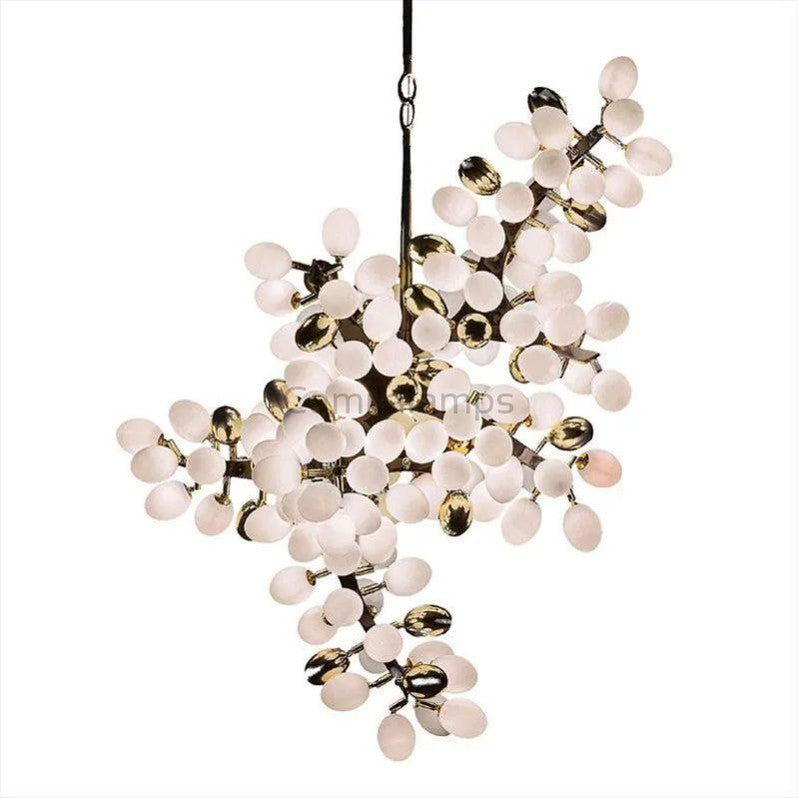 Pretty Grape Hanging Branch Chandelier Over kitchen Island - thebelacan