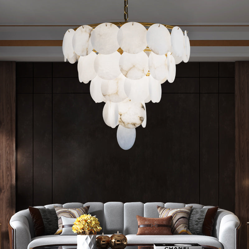 Kevin Aurora Round Chandelier Alabaster for Living Room Dining Table Chandelier Kevinstudiolives   