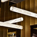 Kevin Avis Alabaster Linear Pendant Light Over Kitchen Island Chandeliers, Dining Room Kevinstudiolives   