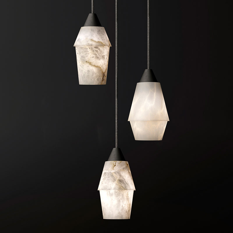 Kevin Tobey Alabaster Pendant Lighting, Interior Hanging Chandelier Pendant Light Kevinstudiolives One Set  