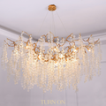 Thirza Branch Crystal Dining Room Chandelier - Ineffable Lighting