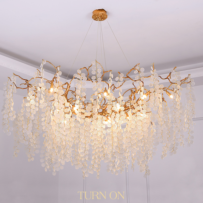 Thirza Branch Crystal Dining Room Chandelier - Ineffable Lighting