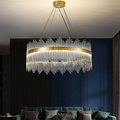 Skylar Round Glass Chandelier - Ineffable Lighting