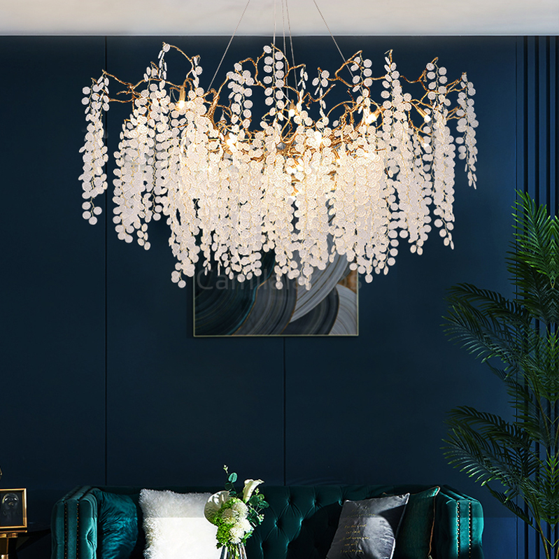 Thirza Branch Crystal Dining Room Chandelier - Ineffable Lighting