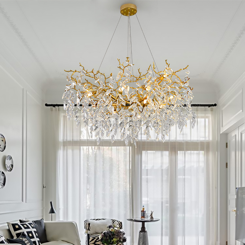 Cleo Branch Crystal Chandelier Light - Ineffable Lighting