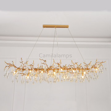 Avis Clear Crystal Branch Chandelier - Ineffable Lighting