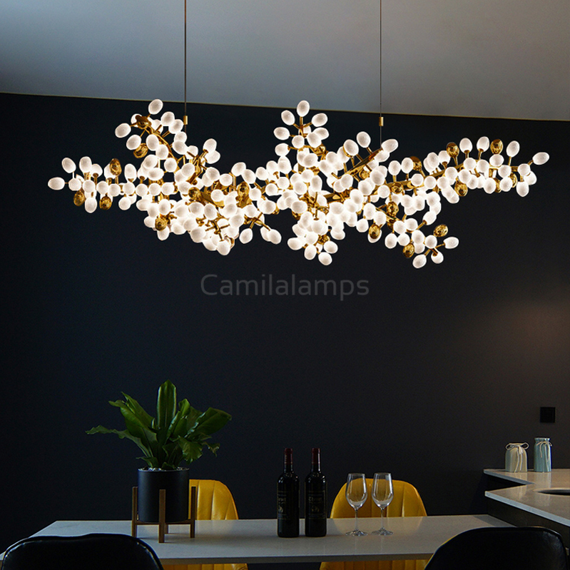 Modern Artistic Linear elegant grape Large chandelier - Ineffable Lighting