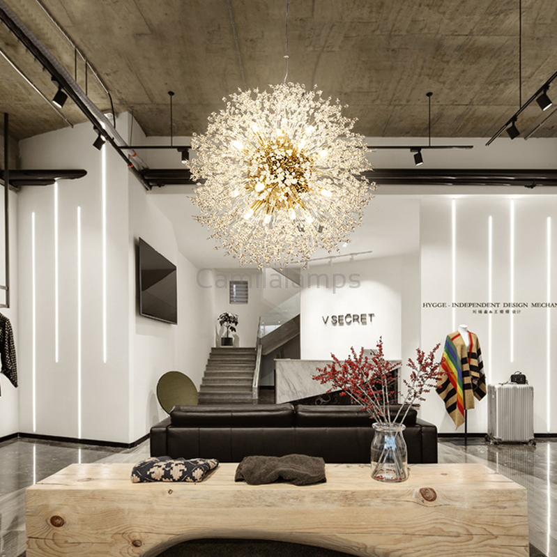 Dandelion Modern Crystal Pendant Light - Ineffable Lighting