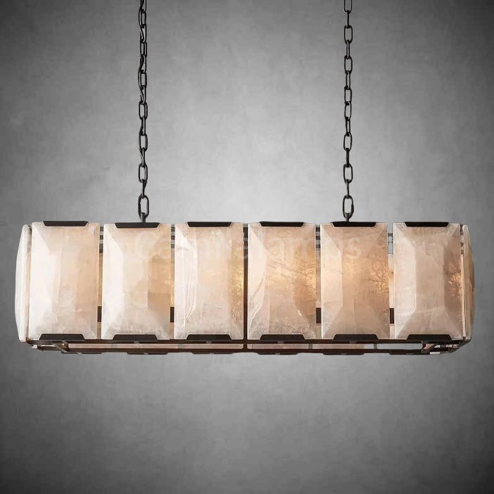 Harlow Calcite Rectangular Chandelier 42"54"61"74"