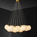 Post Modern Alabaster Globe Ceiling Pendant Light - Ineffable Lighting