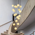 Roden Alabaster Global Pendant Chandelier For Staircase, Spiral Global Pendant chandelier Kevinstudiolives   