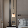 Alita Modern Alabaster Sphere Pendant Light For Bedroom Pendant Light Kevin Studio Inc   