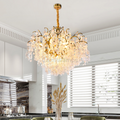 Thirza Brass Branch Crystal Chandelier - Ineffable Lighting