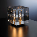 Modern Square Crystal Table Lamp - Ineffable Lighting