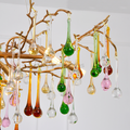 Avis Colorful Crystal Raindrop Branch Chandelier - Ineffable Lighting