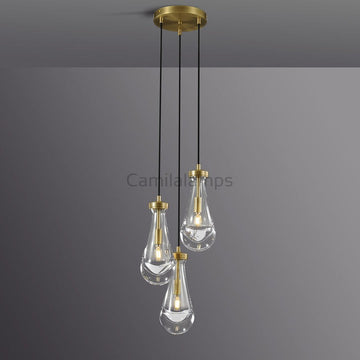 Raindrop 3-Light Cord Round Chandelier