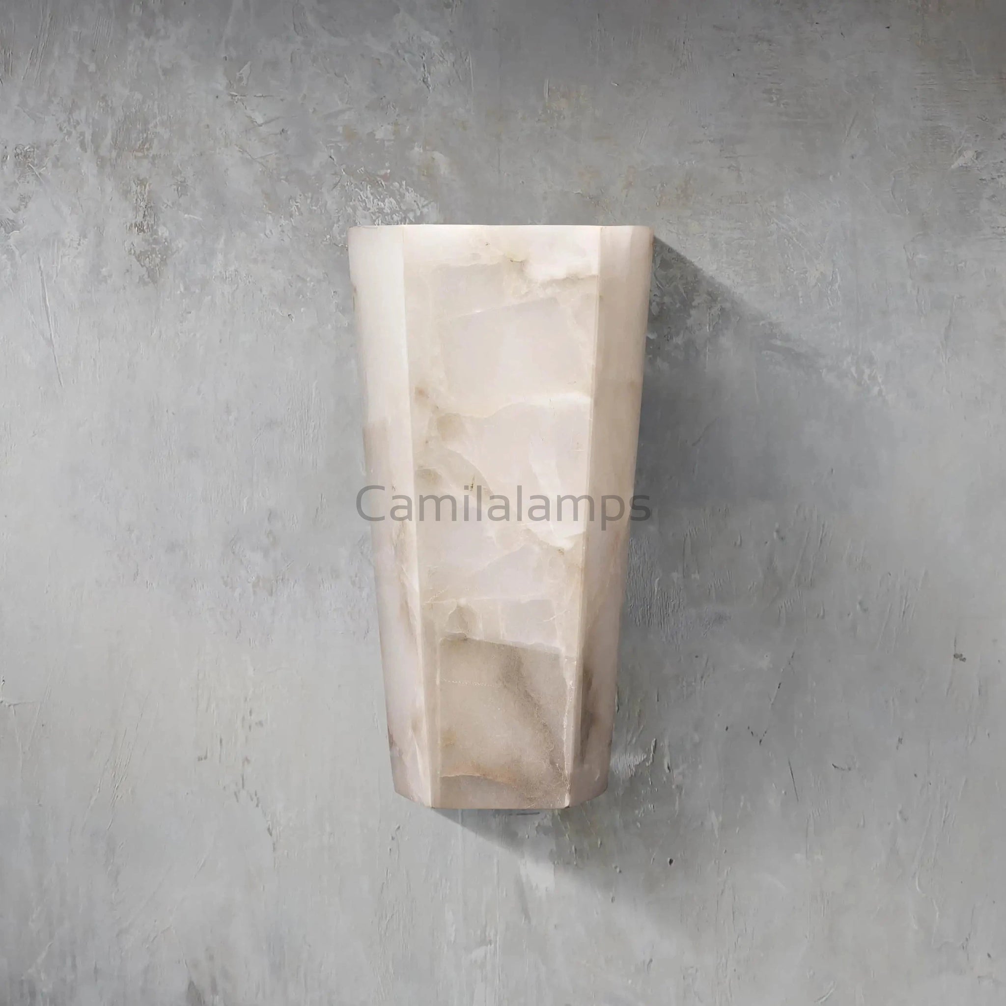 Alabaster Large Hexagonal Sconce