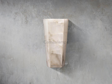 Alabaster Large Hexagonal Sconce