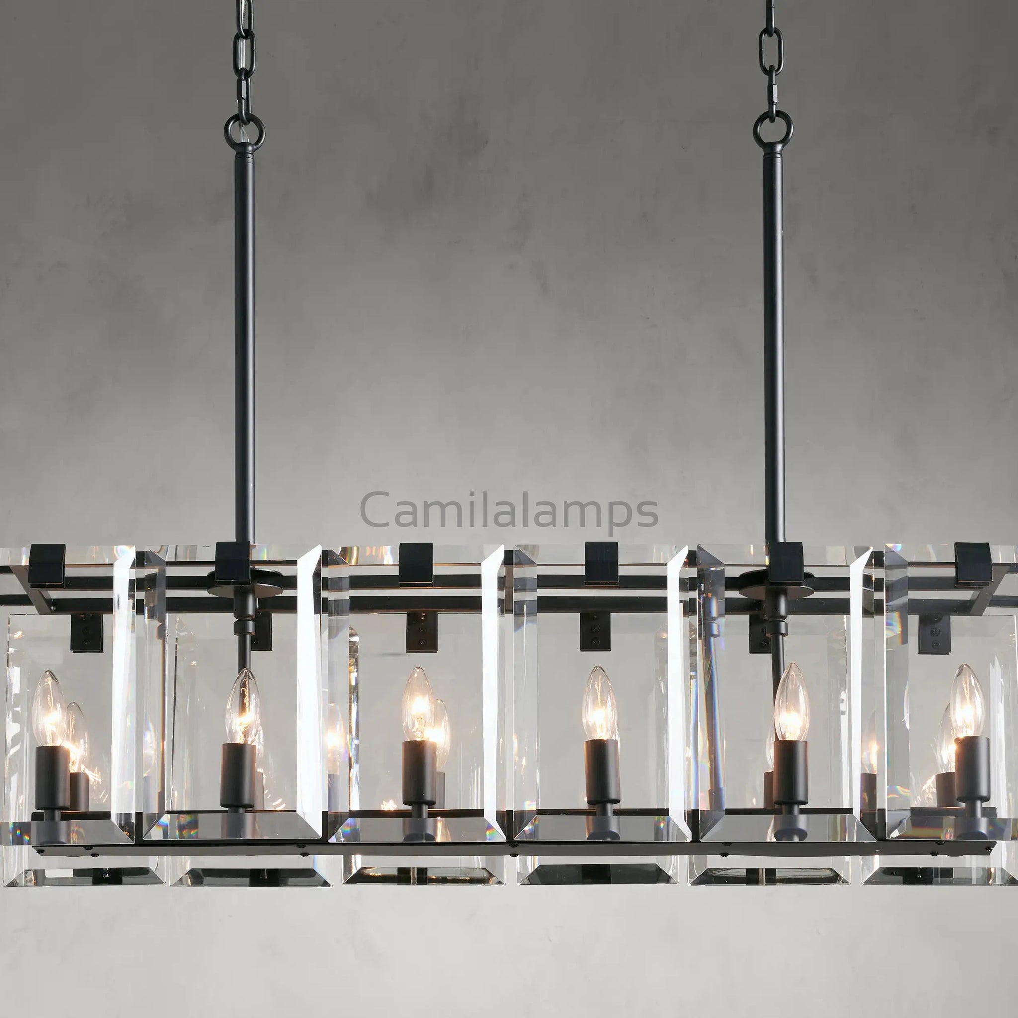 Amaya Rectangular Chandelier 12/16 Light