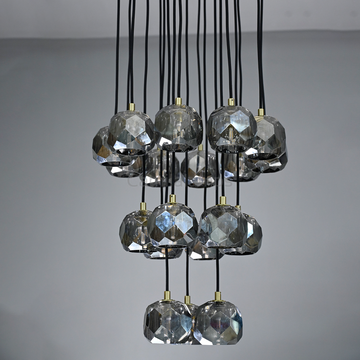 Bille De Crystal Ball Cluster Chandelier 19"