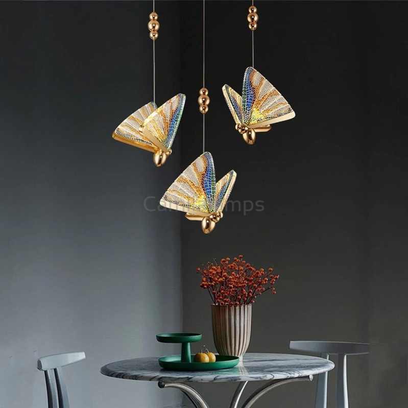 Creative Butterfly Colorful Pendant Light - Ineffable Lighting