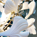 Modern Ceramic Ginkgo Chandelier - Ineffable Lighting