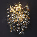 Kevin Thisbe Modern Round Gold Clear Crystal  Wall Sconce For Bedroom Wall Light Fixtures Kevinstudiolives   