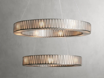 Jeunet 2-Tier Round Chandelier 47''60''