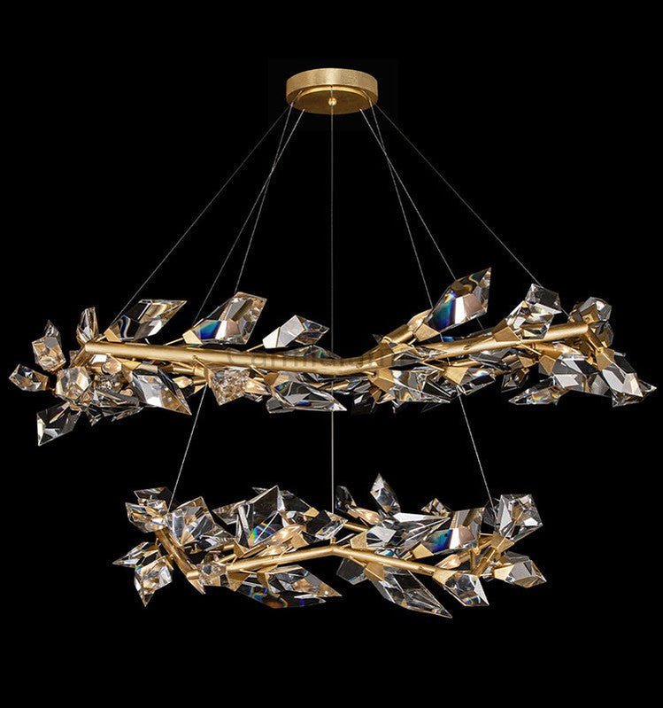 21026R4  55" Round Crystal Chandelier