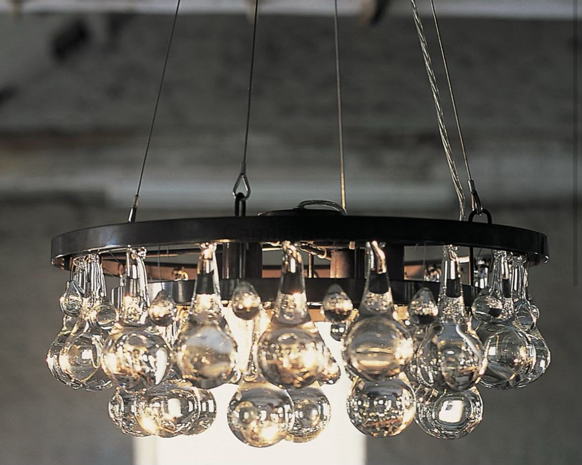 Artistic Pear Round Chandelier 18", Dining Room Round Chandelier