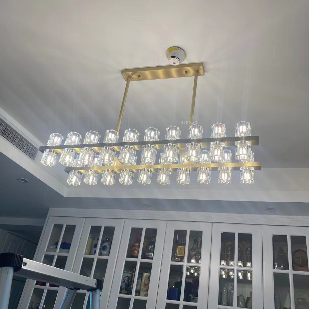 Arcachon led Rectangular Chandelier 54"