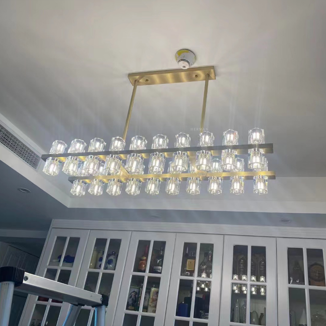 Arcachon led Rectangular Chandelier 54"