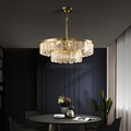 Rebecca Postmodern Double Tier Crystal Chandelier - Ineffable Lighting