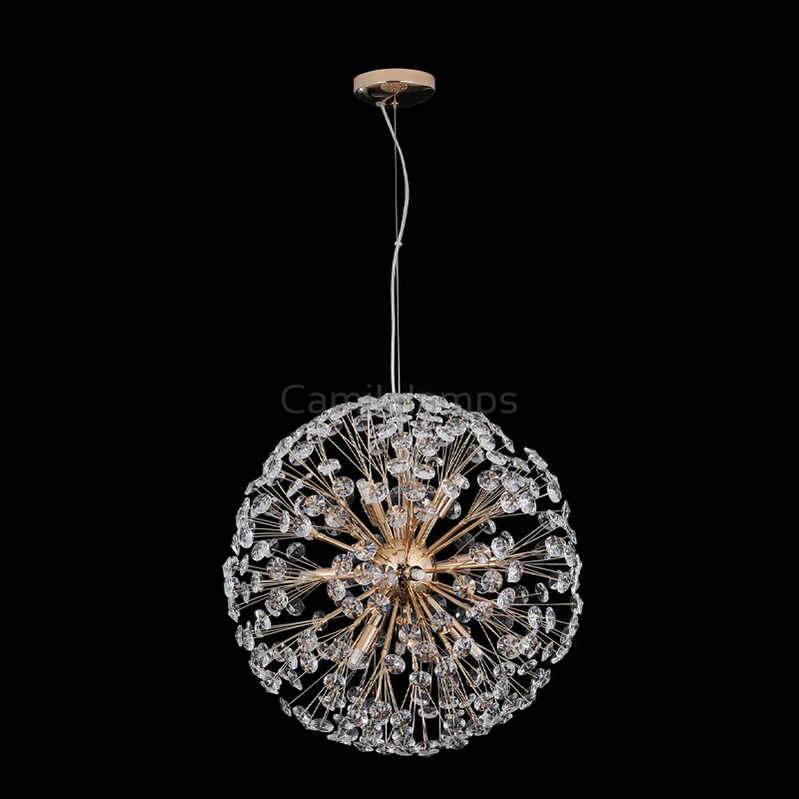 Dandelion Spherical Crystal Pendant Light - Ineffable Lighting