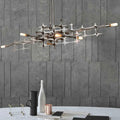 Linear Pendant Light Fixture In Stainless Steel - Ineffable Lighting