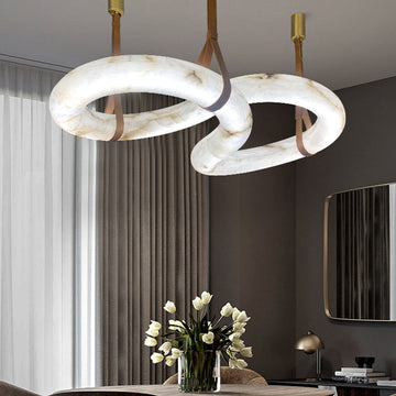 Kevin Beverly Designer Contemporary Alabaster Pendant Light for Living Room Chandelier Kevinstudiolives   