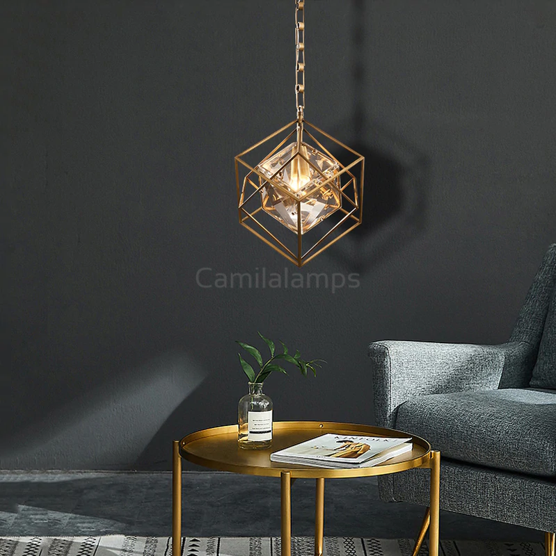 Postmodern Minimalist Crystal Pendant Light - Ineffable Lighting