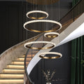 Staircase Modern Crystal Ring Chandelier - Ineffable Lighting