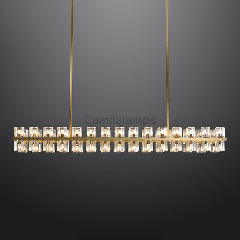 Arcachon Crystal Rectangular Chandelier 54" 72"