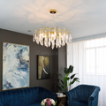 Agnes Aluminum Branch Crystal Chandelier - Ineffable Lighting