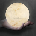 Post Modern Alabaster Globe Ceiling Pendant Light - Ineffable Lighting