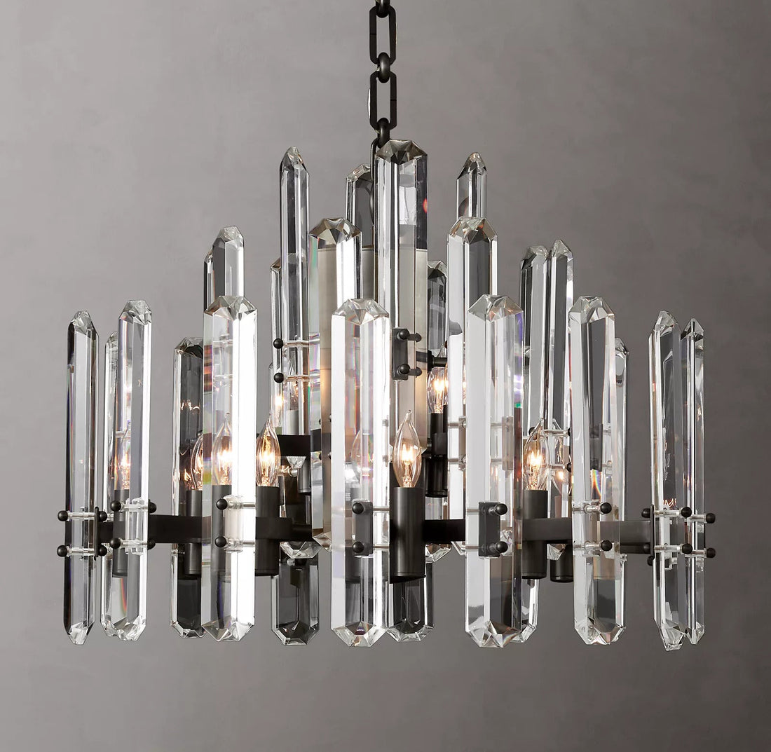 Camila Bonningtan Crystal Round Chandelier 24"