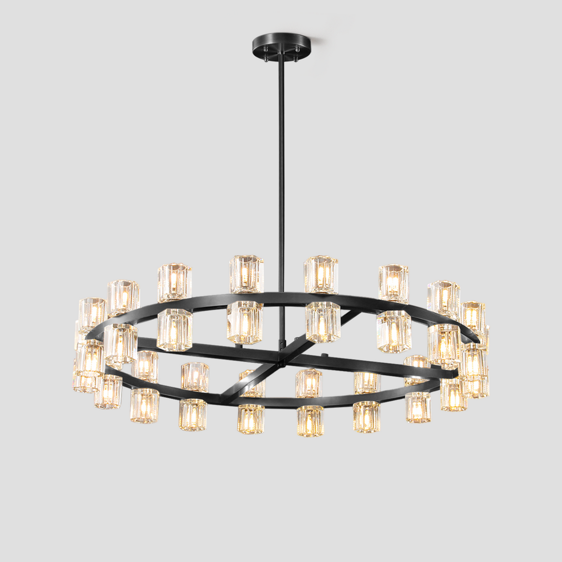 Arcachon Crystal Round Chandelier 36"