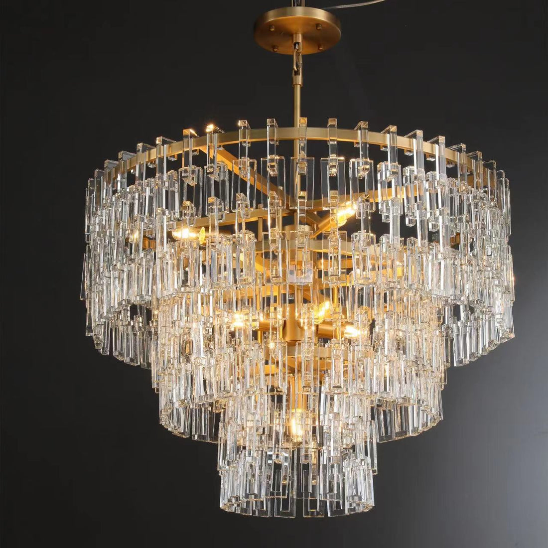 Marigan Elegant Tiered Round K9 Crystal Chandelier 36", 48", 60"