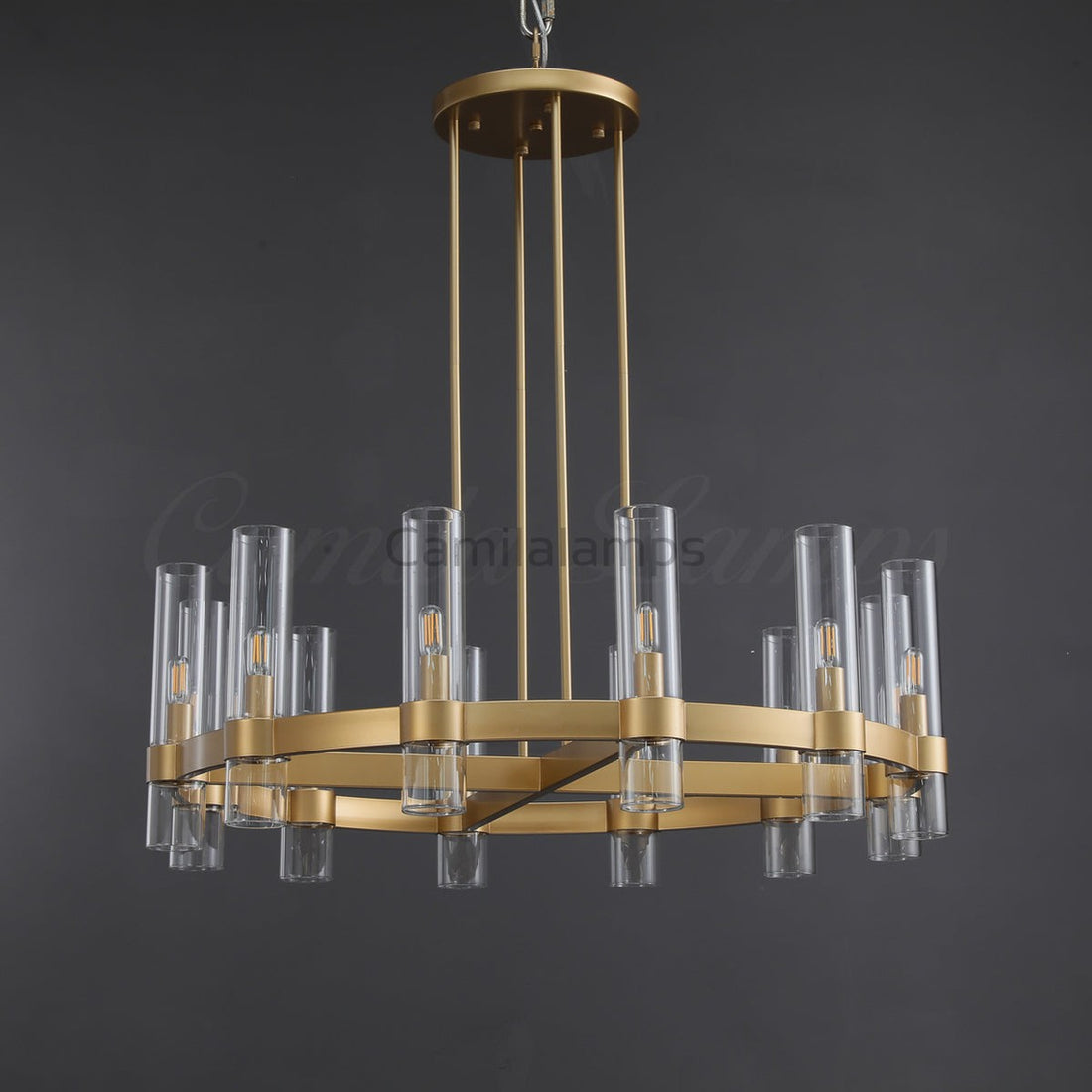 Lavelle Round Chandelier Art Blown Glass 36", 48", 60"